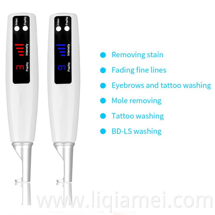 Portable blue/red light tattoo mole freckle removal picosecond laser pen